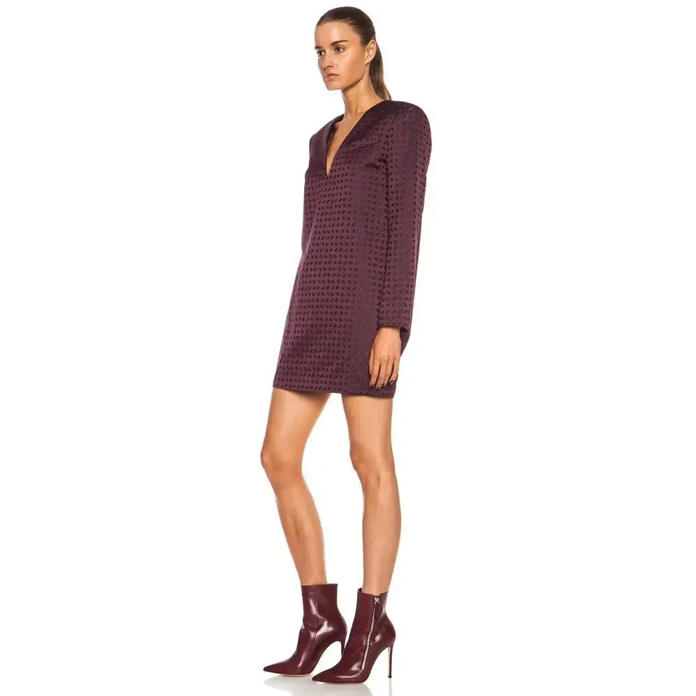 Alexander Wang Micro Paisley Tunic Silk-Blend Mini Dress 4 NWT Quiet Luxury FW13 - Picture 2 of 10